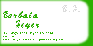 borbala heyer business card